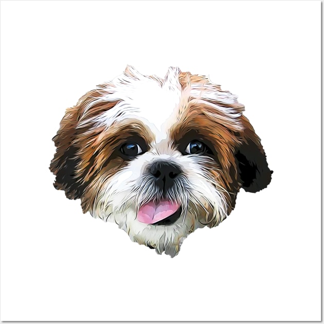 Shih Tzu Puppy Dog Wall Art by Elarex